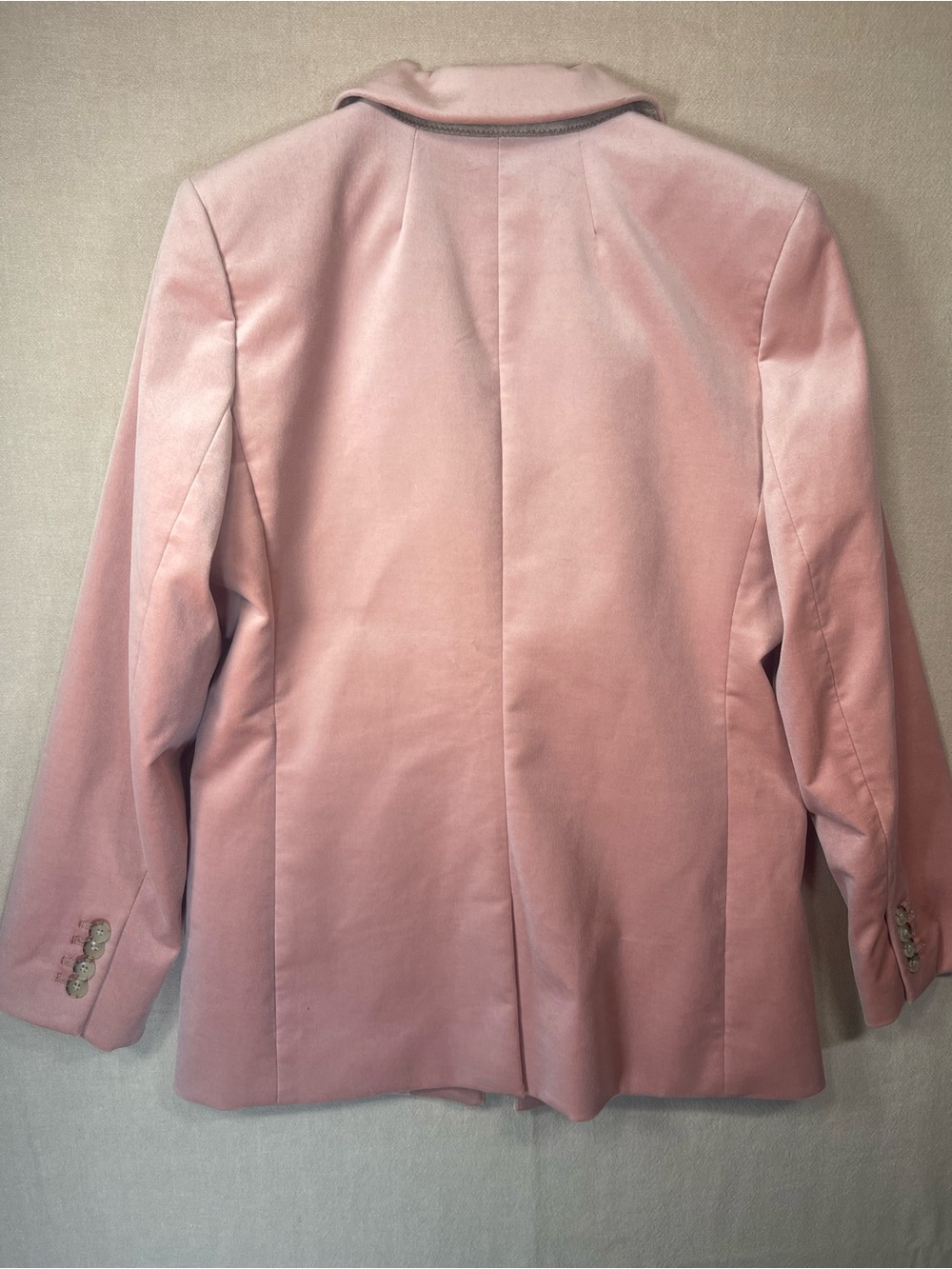 J. Crew Blush Pink Velvet Single-Button Blazer - Picture 5 of 5